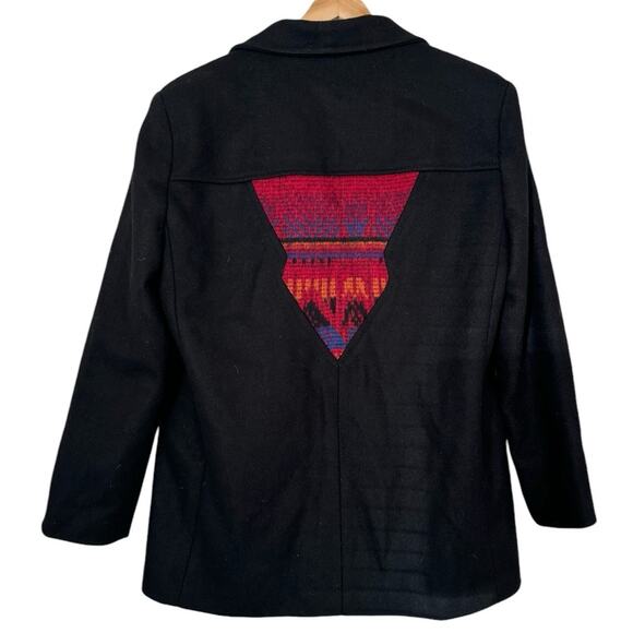 Vintage Wool Blend Aztec Western Southwestern Blazer Coat Jacket Women M Chimayo - Picture 10 of 10
